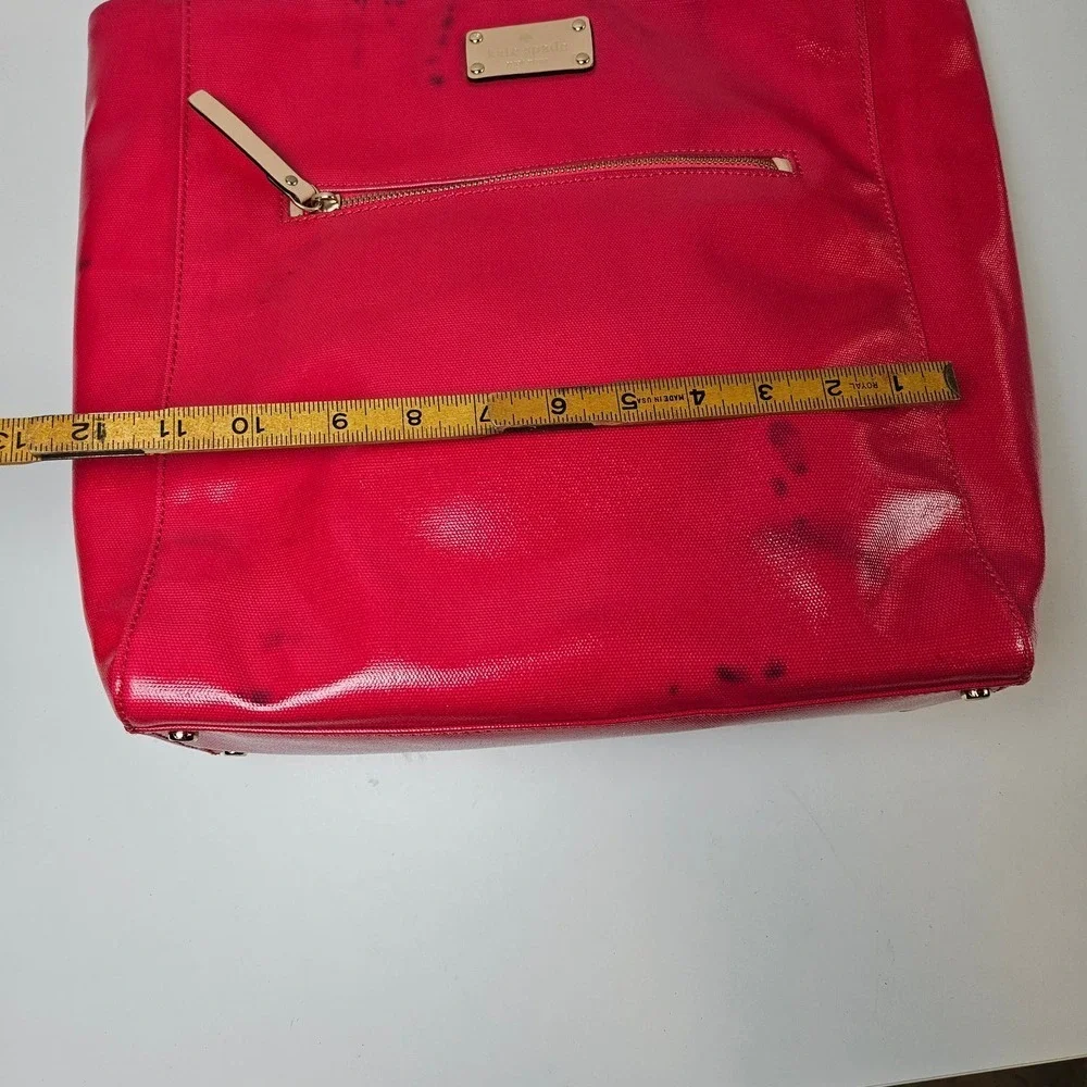 Kate Spade Fulton Street‎ Kerryn Tote Coated Fabric Hot Pink Bag Shopper Purse